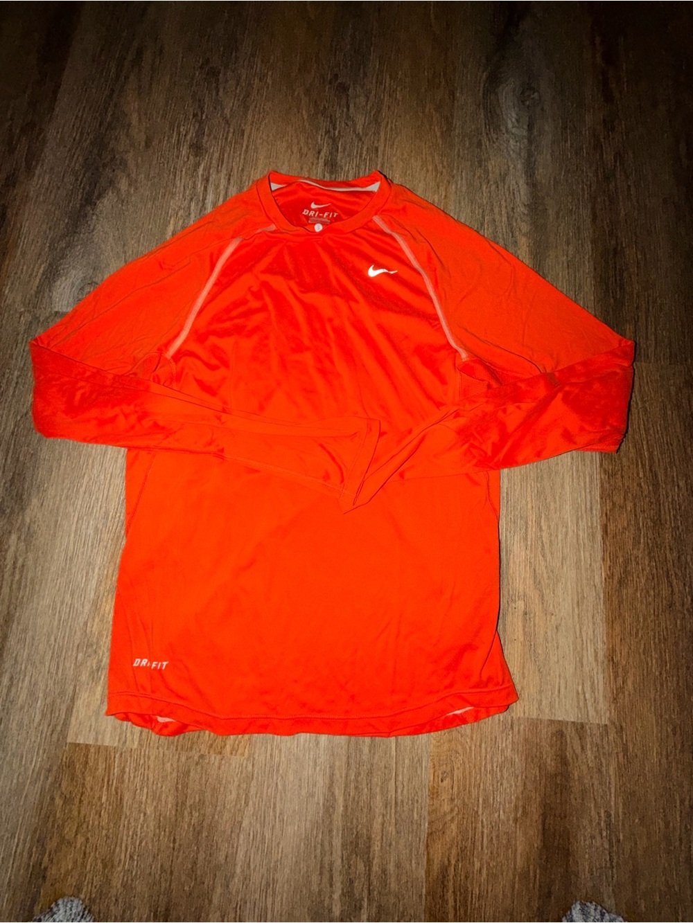 Nike Men's Long Sleeve Rash Guard - Bright Orange
